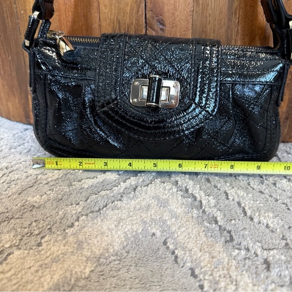 Elliott lucca small leather handbag Shoulder Bag Black Patent P - Picture 3 of 15